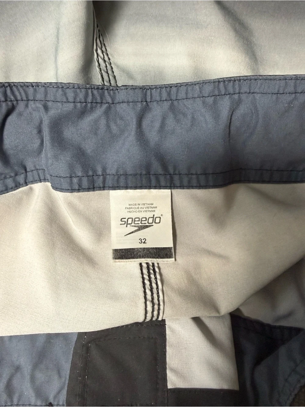 ☀️🖤Speedo Men's Gray Gradient Swim Boardshorts - Modern Swimwear Size 32